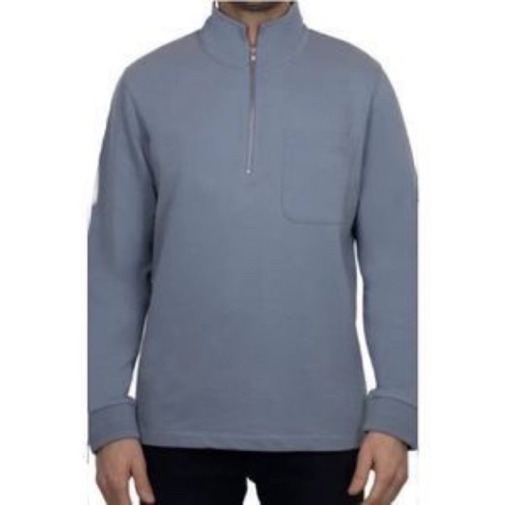 Slate And Stone 1/4 Zip French Terry Sweatshirt Blue Size XL, NWT $278.00